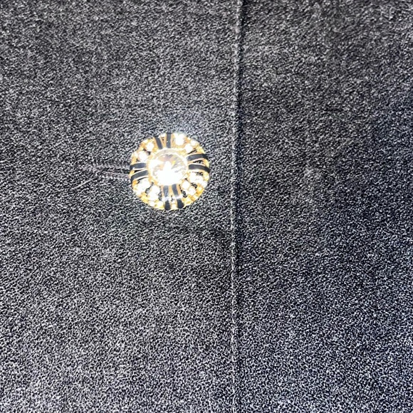 Lily & Taylor Women's Black Blazer with Fox Fur Cuffs - Picture 11 of 11